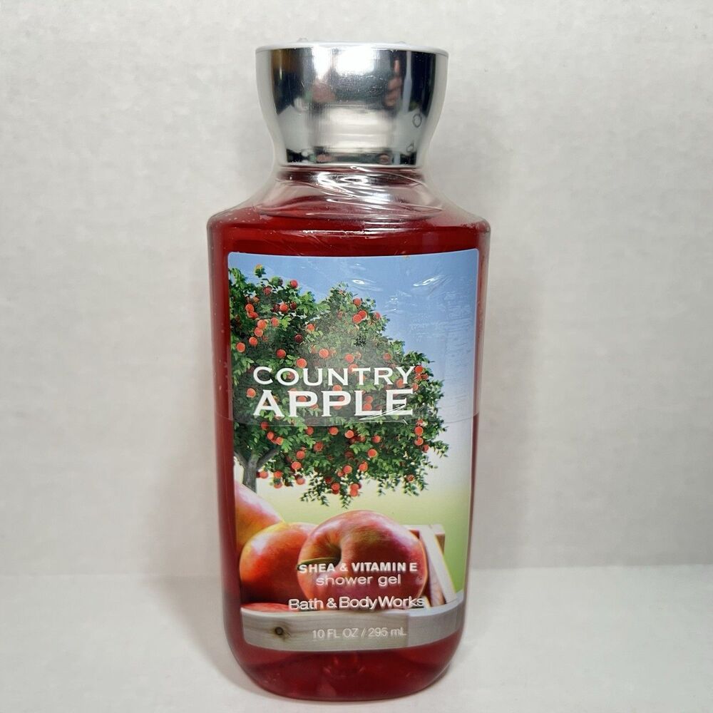 Bath & Body Works Country Apple Shower Gel Vitamin E Shea 10oz New